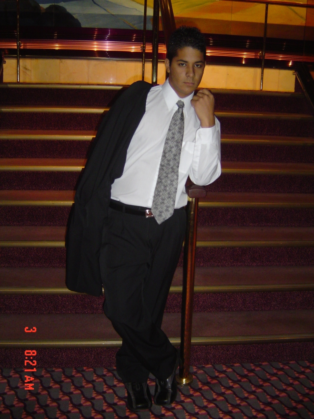Alberto on the cruise stairs